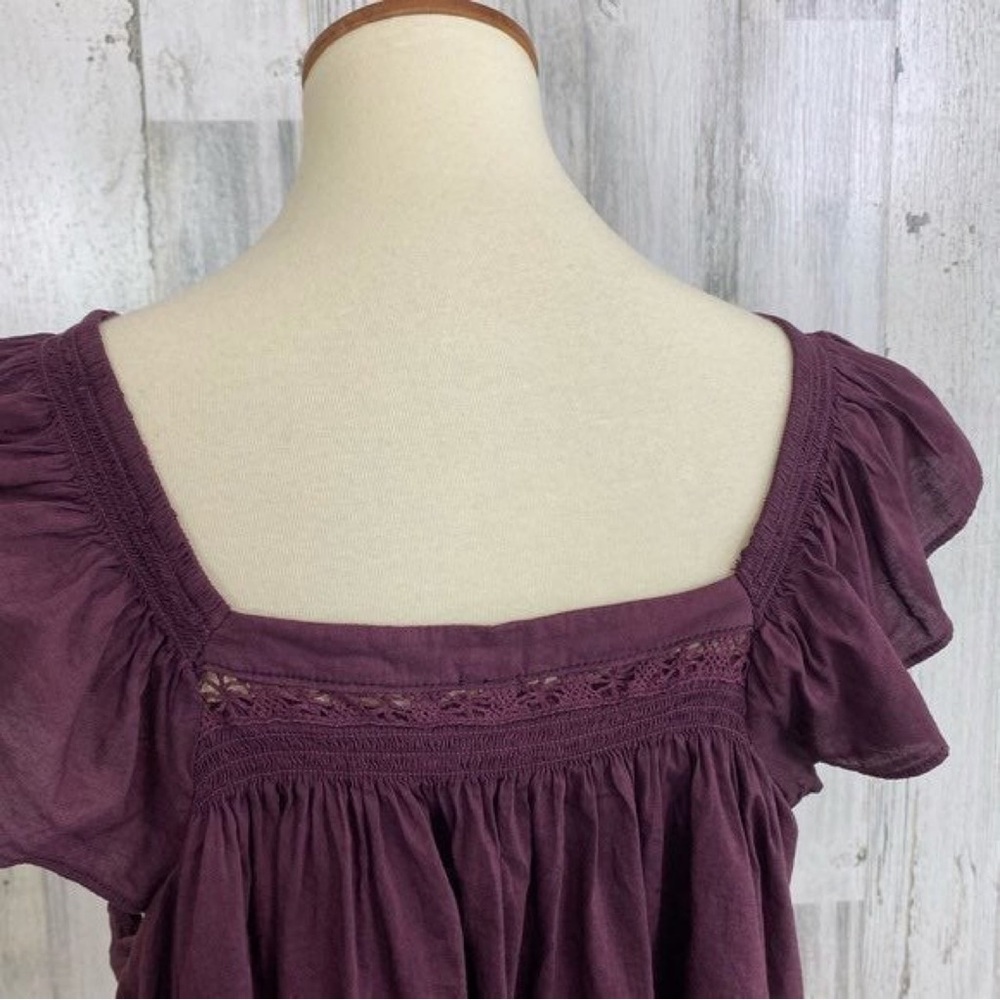 Free People Purple Ruffle Top - Picture 8 of 9